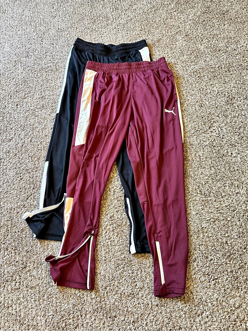 Puma track pants Color Red/Maroon & Black Size Medium